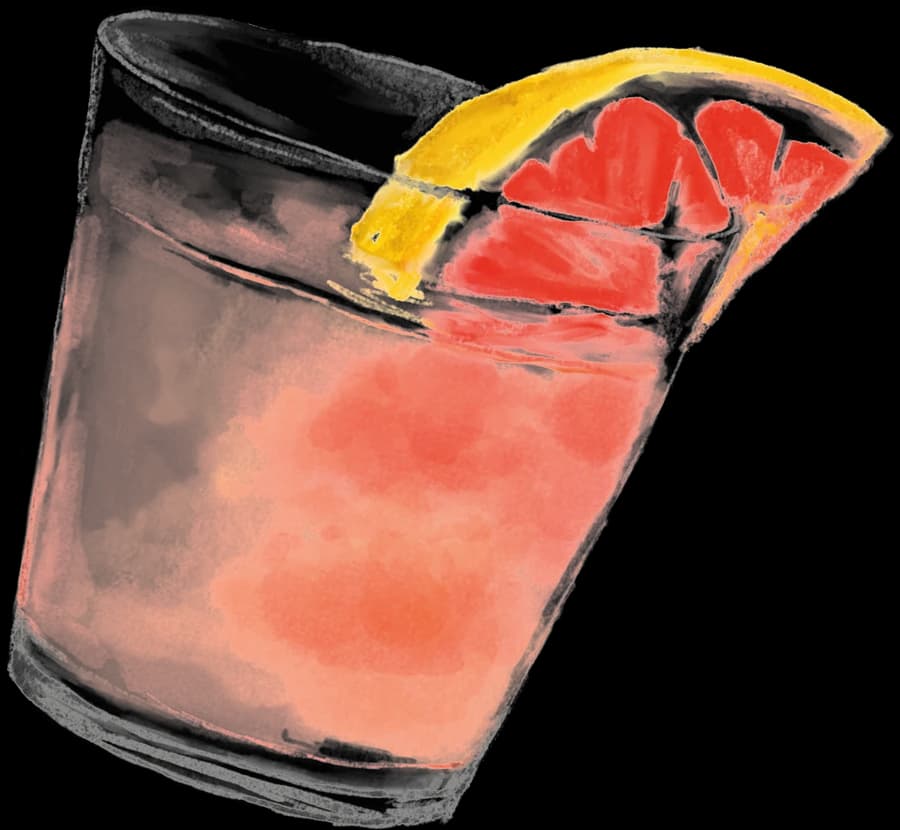 Trago, ilustración en acuarela